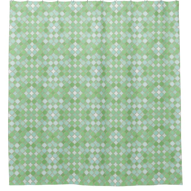 Lattice Quatrefoil Pattern Apple Green (Front)