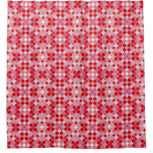 Lattice Quatrefoil Pattern Brilliant Crimson