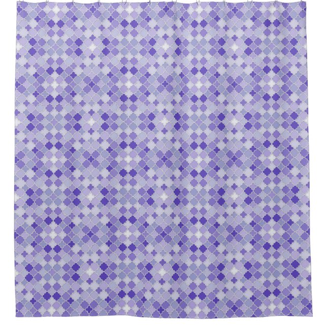 Lattice Quatrefoil Pattern Indigo and Persian Blue (Front)