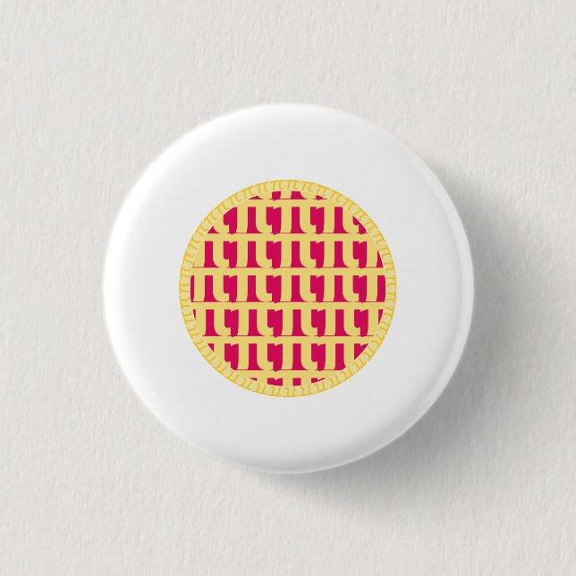 Lattice Raspberry Pie - Pi Day 1 Inch Round Button (Front)