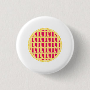 Lattice Raspberry Pie - Pi Day 1 Inch Round Button