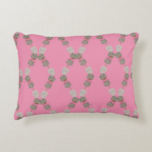 Lattice Topiary Chinoiserie Blue Ginger Jars  Accent Pillow