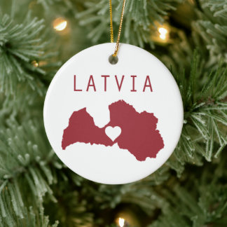 Latvia Ceramic Ornament