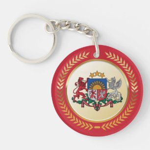 Latvia Coat of Arms Keychain