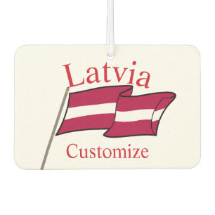 Latvia Country Flag Thunder_Cove Air Freshener