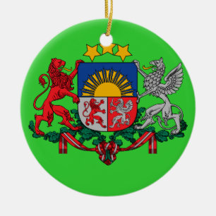 Latvia Custom Ceramic Ornament