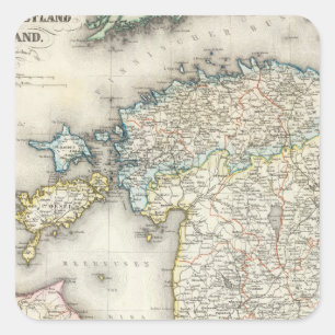 Latvia, Estonia Square Sticker