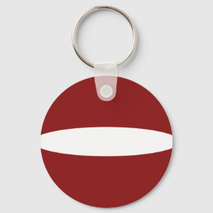 Latvia Fisheye Flag Keychain