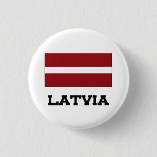 Latvia Flag 1 Inch Round Button