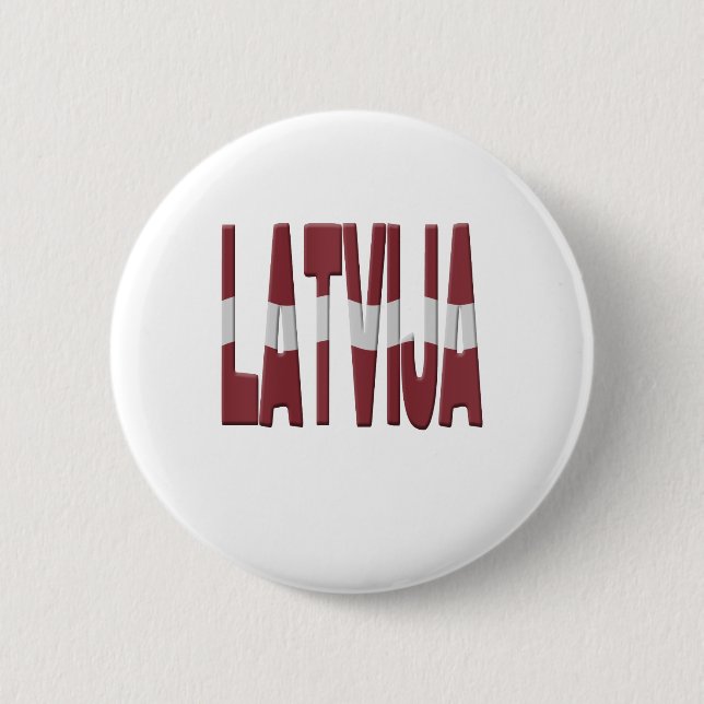Latvia flag 2 inch round button (Front)