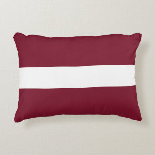 Latvia flag accent pillow