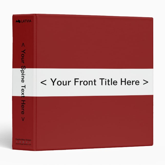 Latvia Flag Binder (Front/Spine)