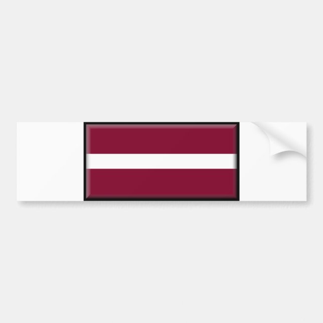 Latvia Flag Bumper Sticker (Front)