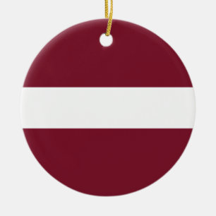 Latvia flag ceramic ornament