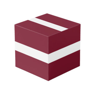 Latvia flag cube
