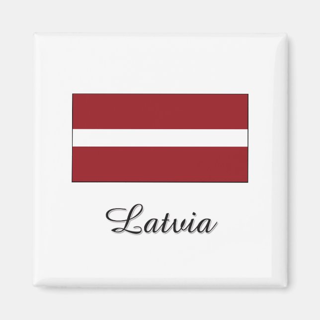 Latvia Flag Design Magnet (Front)