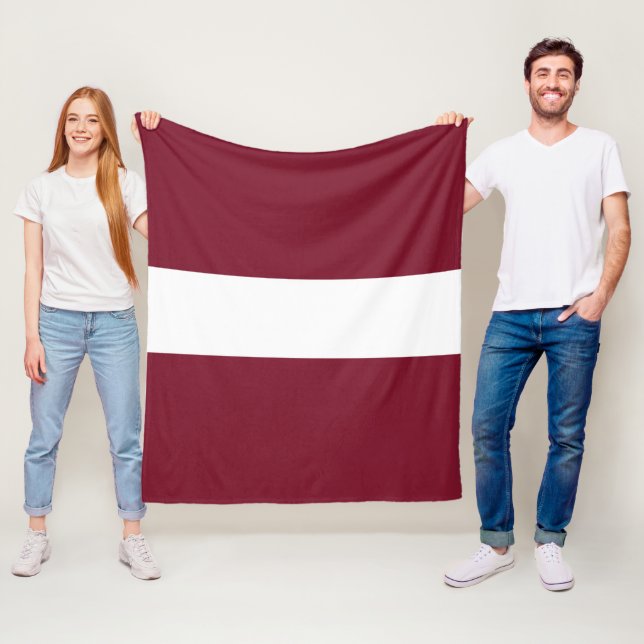 Latvia flag fleece blanket (In Situ)