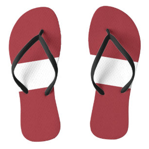 Latvia Flag Flip Flops