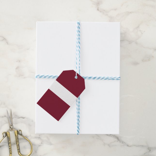 Latvia flag gift tags (With Twine)