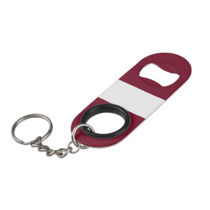 Latvia flag keychain bottle opener