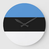 Latvia Flag Large Clock