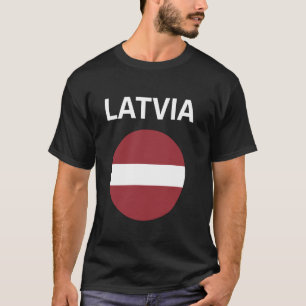 Latvia Flag Modern T-Shirt