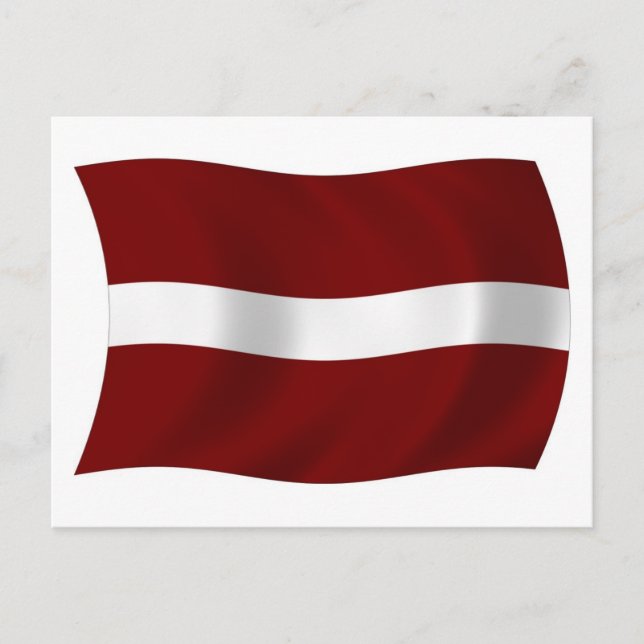 Latvia Flag Postcard (Front)