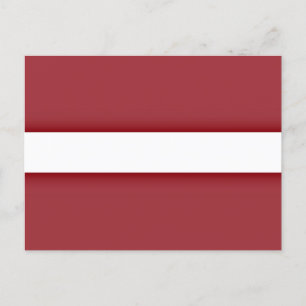 Latvia Flag  Postcard