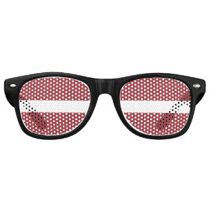 Latvia Flag Retro Sunglasses