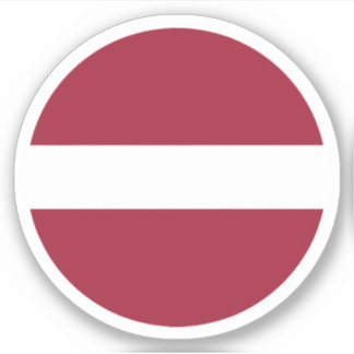 Latvia Flag Round Sticker