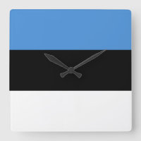Latvia Flag Square Wall Clock