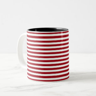 latvia flag stripes country symbol lines red white Two-Tone coffee mug
