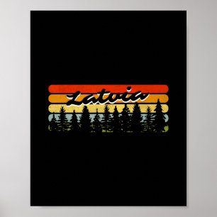 Latvia Forest Sunset Trees Cabin Vacation Souvenir Poster