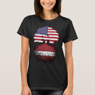 Latvia Latvian American USA United States America T-Shirt