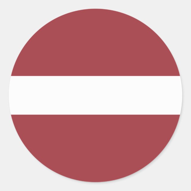 Latvia (Latvian) Flag Classic Round Sticker (Front)
