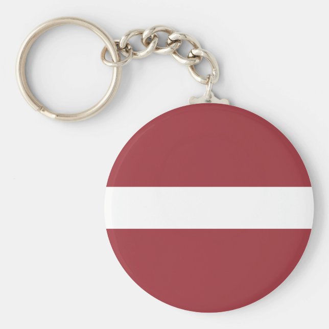 Latvia (Latvian) Flag Keychain (Front)