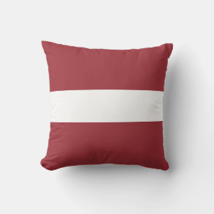 Latvia (Latvian) Flag Throw Pillow
