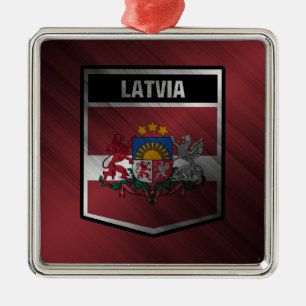 Latvia Metal Ornament