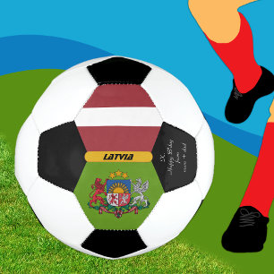 Latvia Personalized, Flag, Photo Soccer Ball