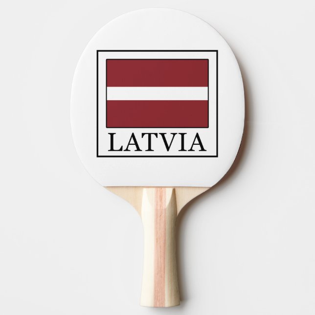 Latvia Ping Pong Paddle (Front)