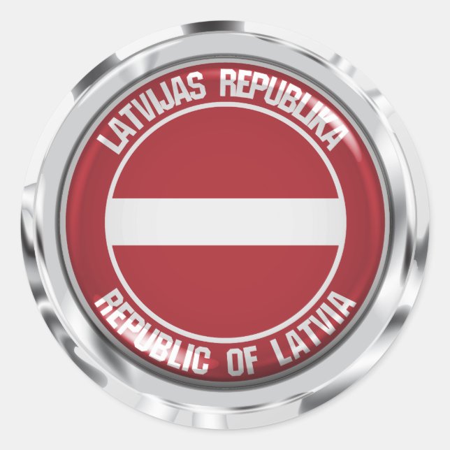 Latvia Round Emblem Classic Round Sticker (Front)