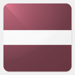 Latvia square glossy flag sticker
