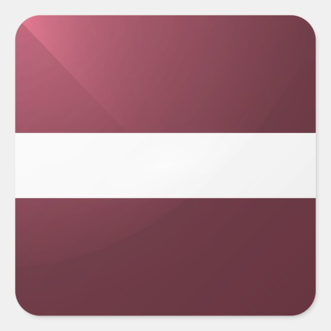 Latvia square glossy flag sticker (Front)
