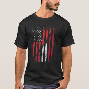 Latvian American Flag Retro Style Usa Latvia Flags T-Shirt
