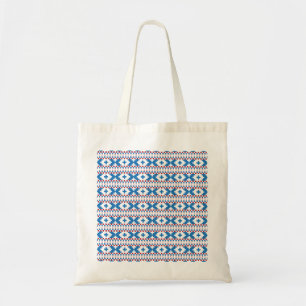 Latvian ancient signs blue, red, white folk art tote bag