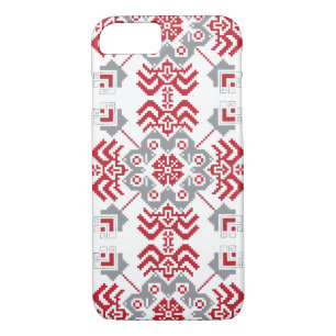 Latvian Auseklis Folk art geometric medallion iPhone 8/7 Case