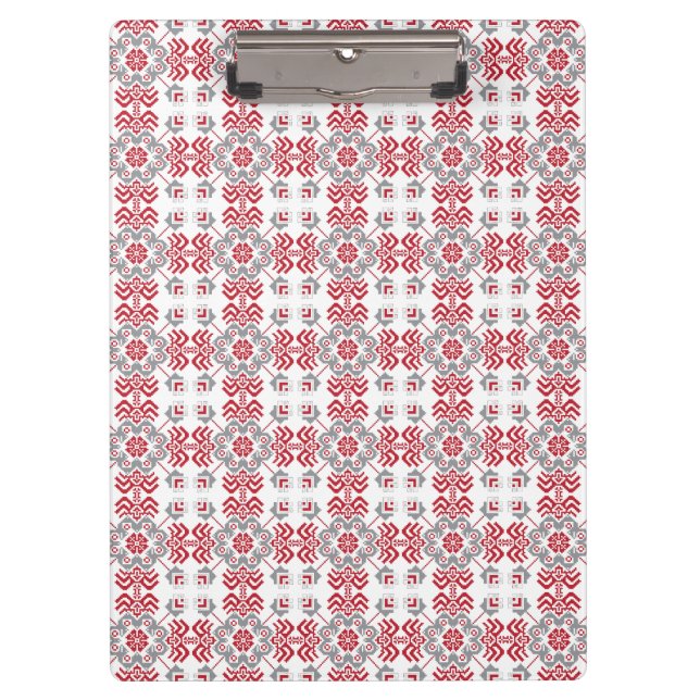 Latvian Auseklis Folk art geometric medallion Clipboard (Front)