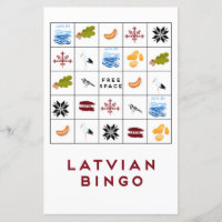 Latvian Bingo Card Version 5