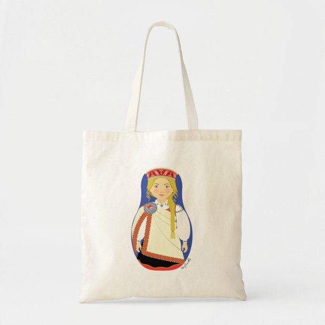 Latvian Blonde Matryoshka Bag (Front)