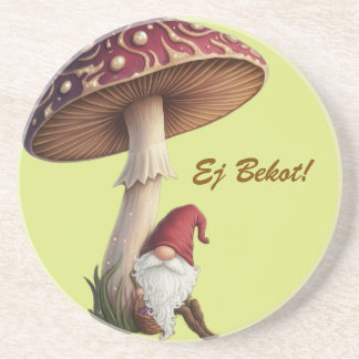 Latvian Ej Bekot go pick mushrooms coaster